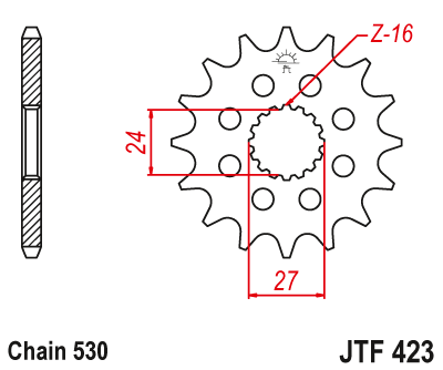 JT SPROCKETS gear wheel JTF423.17 (-1, 219017jt)